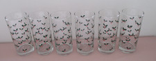SET OF 6 VINTAGE CHRISTMAS HOLLY/BERRY/SNOWY  HIGHBALL GLASSES ALL EXCELLENT