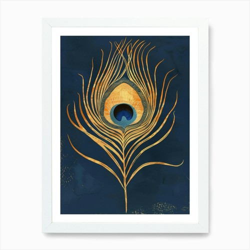 Peacock feather art print - peacock,