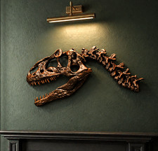 Dinosaur fossil skull wall - dinosaur, art