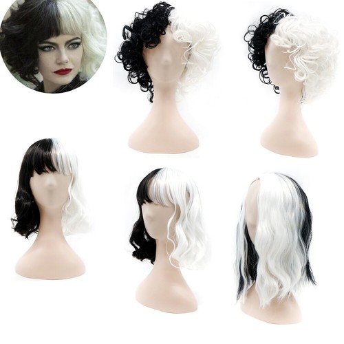 Cruella cosplay wig black - cosplay,