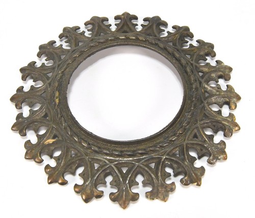 Vintage brass oil lamp shade - lamp,
