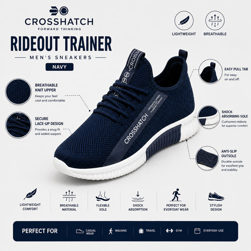 Men trainers navy blue sock - trainers,