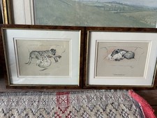 A Framed Pair of Vintage Cecil Aldin Dog Prints Framed and Mounted
