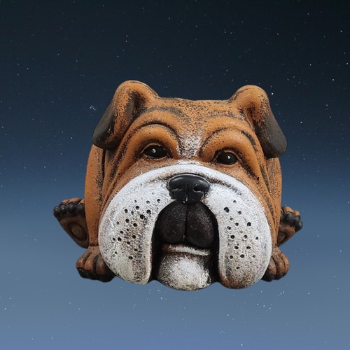 English bulldog planter resin - bulldog,