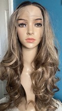 Sapphire Wigs Lace front brown Blonde ombre 13 x 4 body wave 26 inch