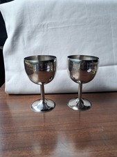 Pair Vintage Stainless Steel
