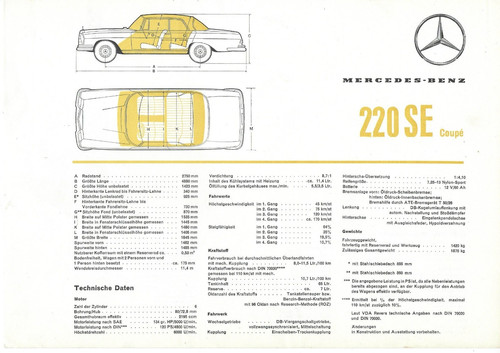 Mercedes benz 220 coupe - mercedes-benz, se