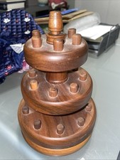 Vintage Wooden Carousel Thimble Stand- 3 Levels