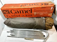 Vintage Camel Tent w/Aluminum