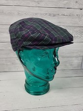 Pro Quip Green/Blue Tartan Waterproof Flat Cap Gortex Fabric. PAC2001314