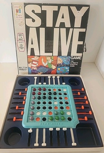 Vtg stay alive game milton - stay,