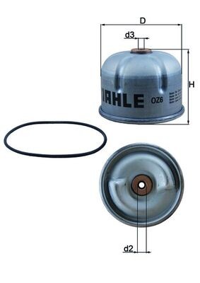 Mahle oil filter for - 6d,