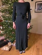 Women's Belted Goat Dress UK8 US4 Green Maxi Midi