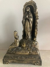 Catholic Vintage Music Box Virgin Mary Lourdes French Immaculate Mary