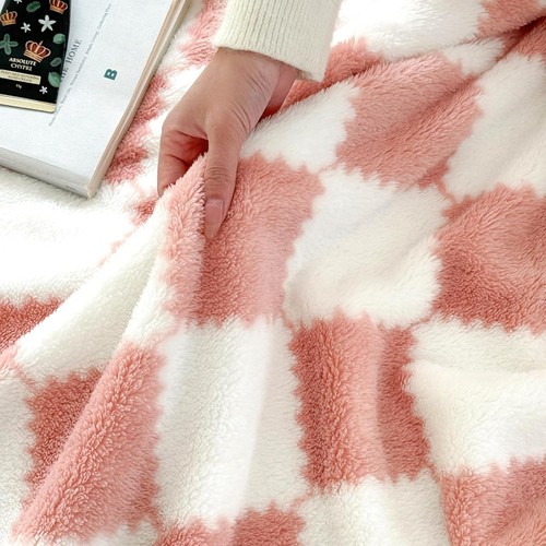 Plush fleece waffle throw - plush,