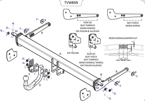 Towtrust swan neck automotive - swan,