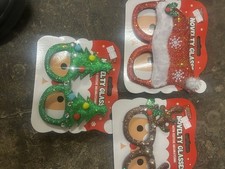 Christmas Novelty Glasses Set Fancy Dress for Party job lot  Bundle X9
