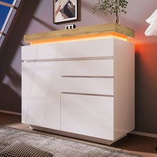 LED Sideboard High Gloss White