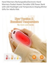 Rechargeable Winters Hand Warmers 2 Pack, Reusabl, 1000mAh,USB Power Bank