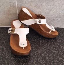 * SCHOLL * WHITE LEATHER