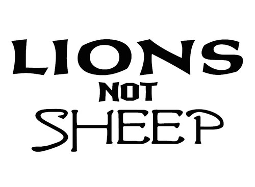 Lions not sheep decal - lions,