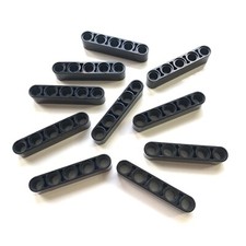 10 x LEGO 1 x 5 Technic Liftarm Beam - Black - Part 32316