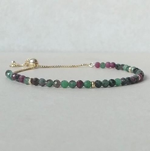 Faceted 3mm ruby zoisite - ruby,