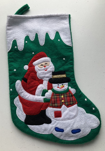 Fleece christmas stocking - christmas,