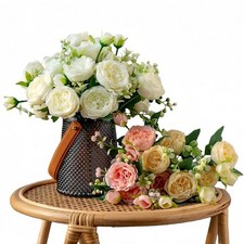 4 Bunches Silk Peony Artificial Flowers Wedding Bouquet Home Party Outdoor Decor