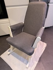 KUB Haldon Rocking Nursing Chair Premium Rocker White Light Grey 