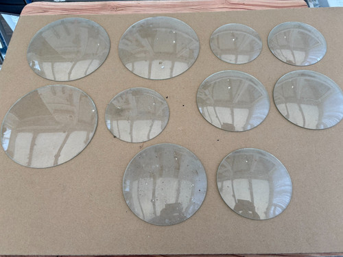 Antique clock glass lenses - antique,