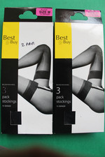 Debenhams Medium Black Five Pairs  15 Denier Stockings