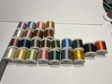 24 x Madeira Rayon Thread 200m assorted colours, see photo for colour numbers