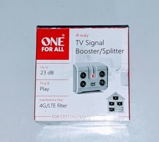 One for All SV9604 Digital Freeview 4 Way TV Radio Signal Booster Amplifier