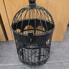 Metal Bird Cage Vintage Floral