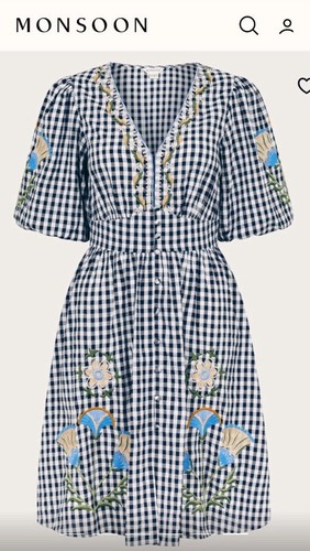 Monsoon ladies gingham dress - monsoon,