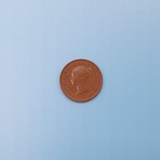 Queen Victoria 1844 Milled Copper Half Farthing