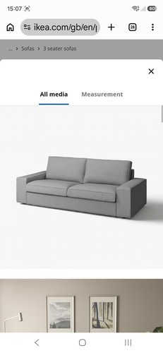 Ikea kivik seater sofa cover - ikea, 3