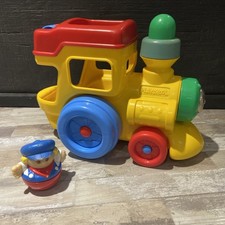 RARE Playskool Weebles wooble Train Engine & Driver 1989 VGC with  sound