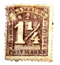 German Empire Stamp Hamburg 1 1/4 Schilling 1865 Hamburg Arms Mi:DE-HH 12bll