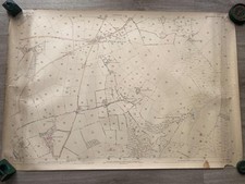 Original 1889 Rare Large OS Type Map Llandyssil Pen-gwyn Wales
