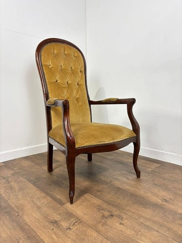 Reproduction mahogany button - reproduction,