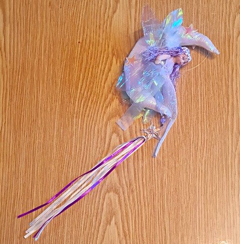 Purple fairy ornament - purple,