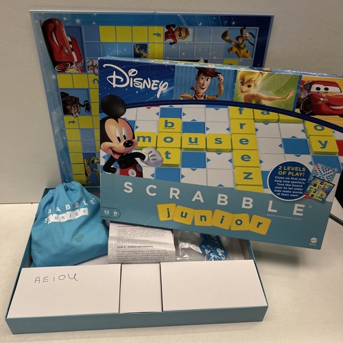 Disney junior scrabble board - scrabble,