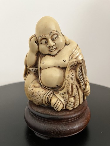 Vintage resin chinese buddha - vintage,