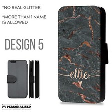 Personalised Phone Case Flip Wallet Name Cover For Apple Iphone 11 12 Pro Xr 7
