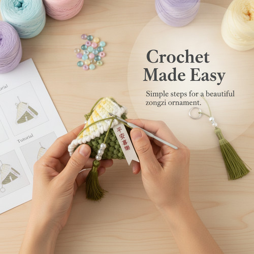 Zongzi ornament crochet - ornament,