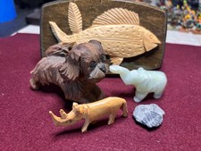 Lot of 5 Vintage Hand Carved