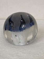 Vintage 1989 Old Washington Glass Art Glass Paperweight Signed 2.75" Dia.