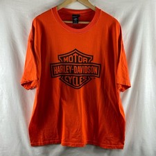 Harley Davidson Regensberg Mens T Shirt 2XL XXL Orange Biker 2022 Germany